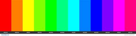 12 Color Rainbow Colors Palette Colorswall