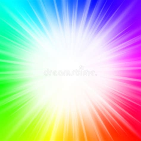 Abstract Background Rainbow Explosion Stock Illustration