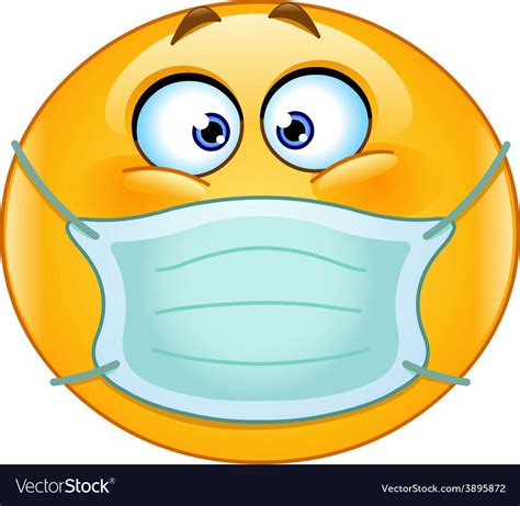 Emoticon With Medical Mask Over Mouth Download A Free Preview Or High