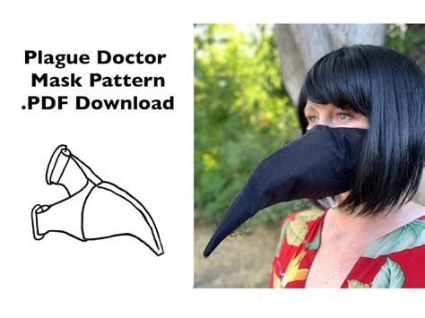 Plague Doctor Mask Pattern Pdf Download Etsy
