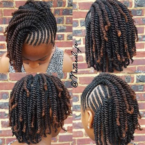 Even though stasha starts out with dry hair in the video above, wet hair is definitely the way to go if you're recreating this at home—it's an easy way. two strand twist natural hair protective style | Natural ...