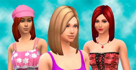 The Sims 4 Custom Content Medium Sideswept Hair