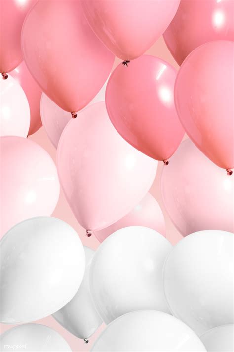 Festive Pastel Pink Balloon Wallpaper Premium Image By