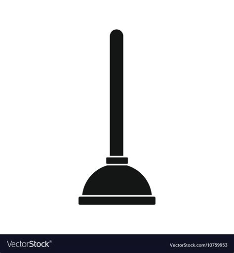 Toilet Plunger Icon Simple Style Royalty Free Vector Image