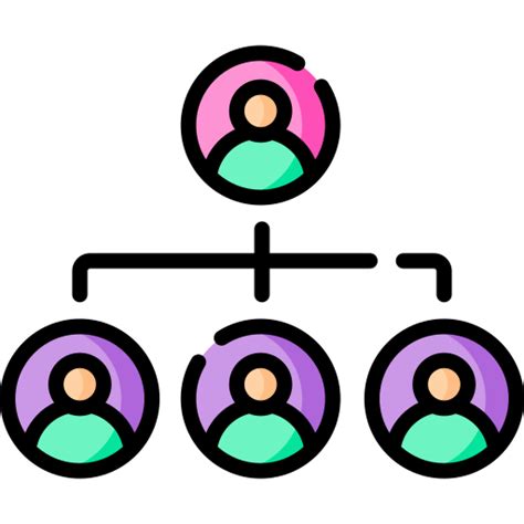 Organization Chart Special Lineal Color Icon