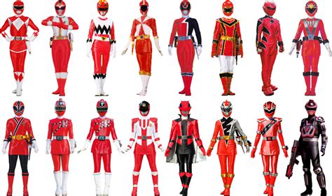 all female red rangers somehow by redgalaxy93 on deviantart