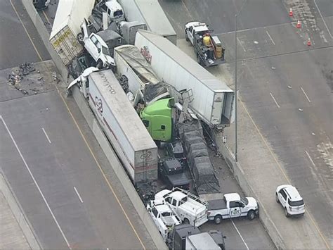 Photos Six Killed After Massive Pileup Along Icy Highway In Texas