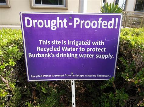 Signage Drought Proofed Stock Photo Image Of Burbank 259163600