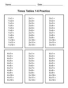 While sitting at your desk or a table, rest your. Blank Times Table | Printable multiplication worksheets ...