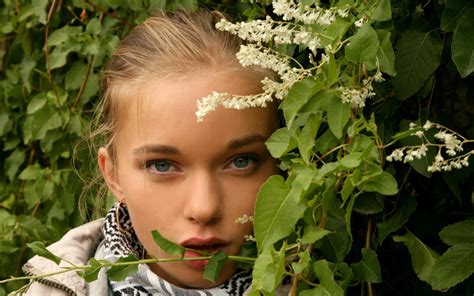 Long Haired Blue Eyed Milena D Ukrainian Blonde Model Teen Girl