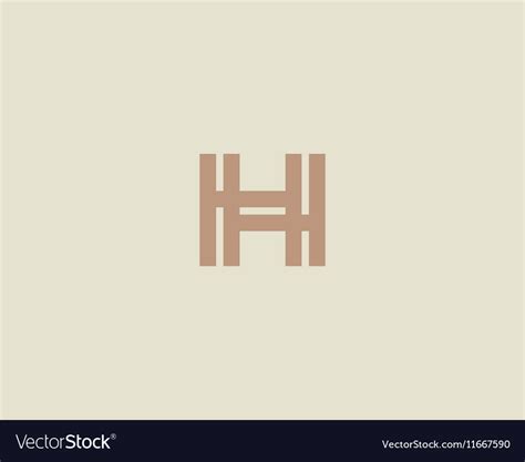 Abstract Letter H Logo Design Template Colorful Vector Image
