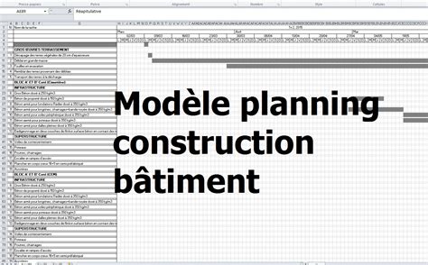 Exemple Planning Chantier Excel