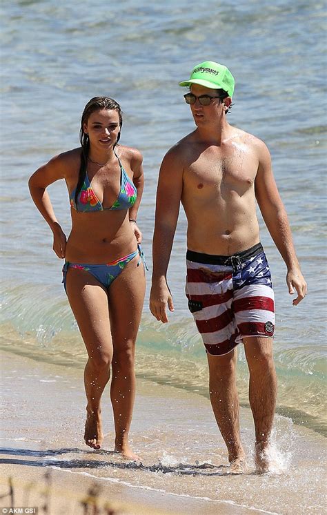 Miles Teller Catches Some Rays With His Bikini Babe Girlfriend Keleigh Sperry In Hawaii Daily