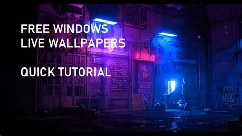 How To Get Lively Wallpapers Windows Free Youtube