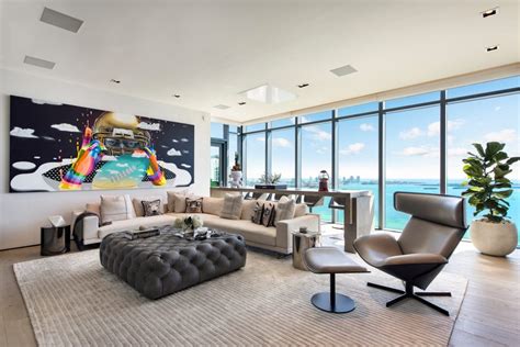 Echo Brickell Apartment Interior Design Miami Fl Usa Blanca Wall