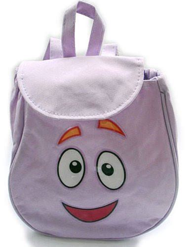 Dora The Explorer Mr Face Purple Plush Backpack Bag Map Kid Purse