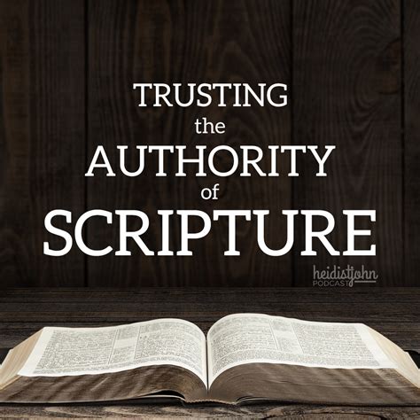 Trusting The Authority Of Scripture Heidi St John