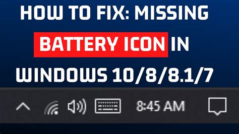 2021easiest Way To Fix Battery Icon Not Showing In Taskbar How To