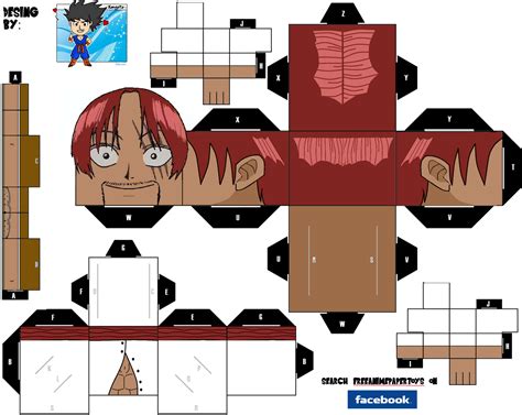 One Piece Torrent Shanks Paper Toy