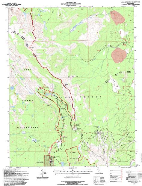 Mammoth Mountain Topographic Map 124000 Scale California