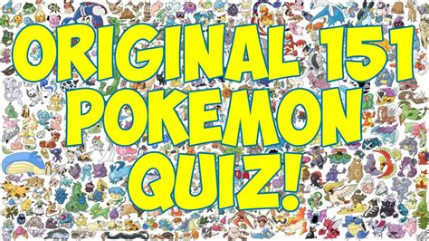 151 Original Pokemon Quiz Youtube