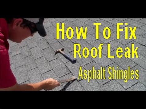 With replacement, the entire sheet where the damage is any displacement might allow air to pass through and create a bubble or hallow space inside the applied paste. Repairing Leaking Shingle Roof | Doovi