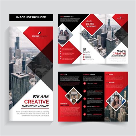 Red Color Corporate Business Brochure Template Design 692074 Vector Art