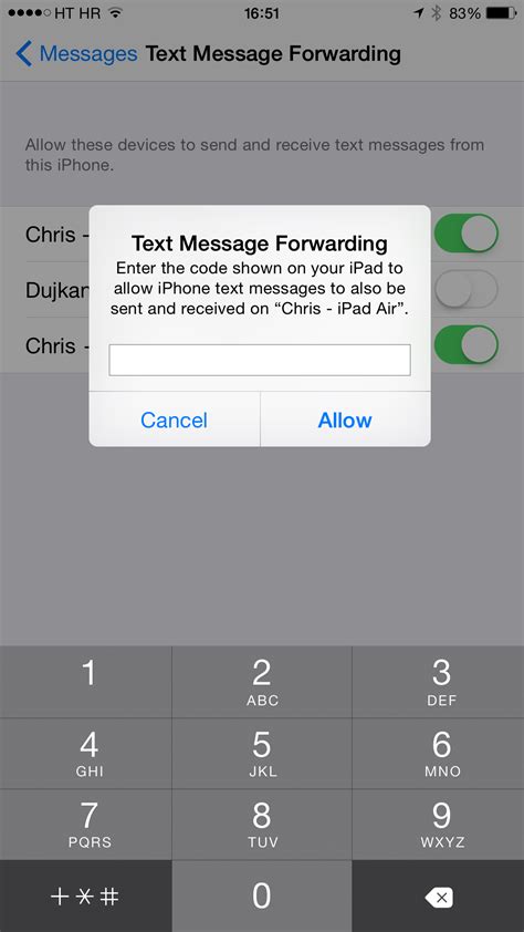 Cannot Activate Ios 8s Text Message Forwarding And Iphone Cellular