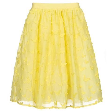Charabia Girls Yellow Organza Skirt Childrensalon