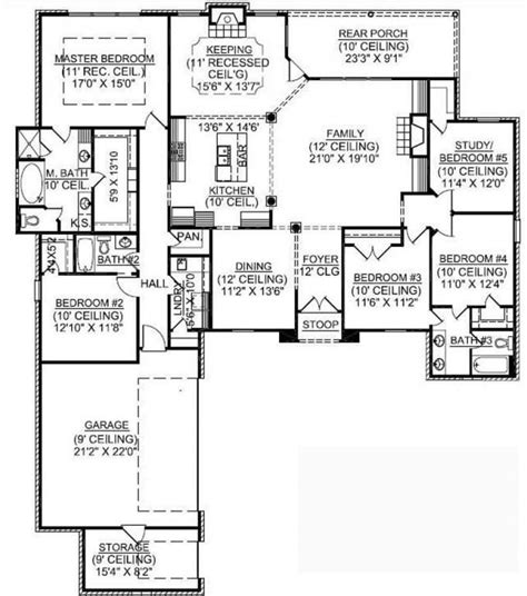 Great Style 45 6 Bedroom House Plan Single Story