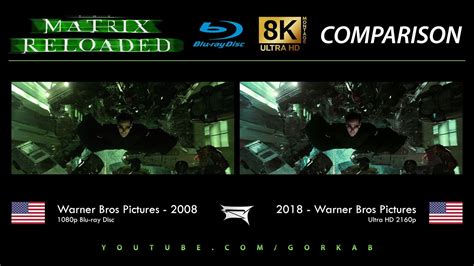 Blu Ray Versus The Matrix Reloaded 2008 Vs 2018 Comparatif 8k Ultra