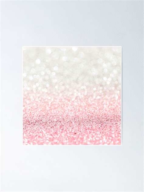 Pink Ombre Glitter Poster For Sale By Heartlocked Redbubble