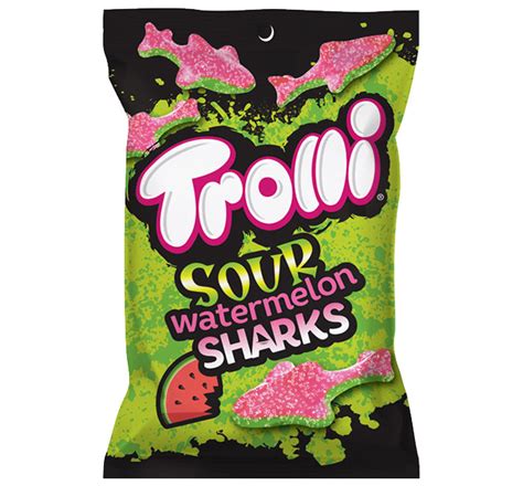 Trolli Sour Watermelon Sharks Peg Bag 3oz Sweets And Geeks