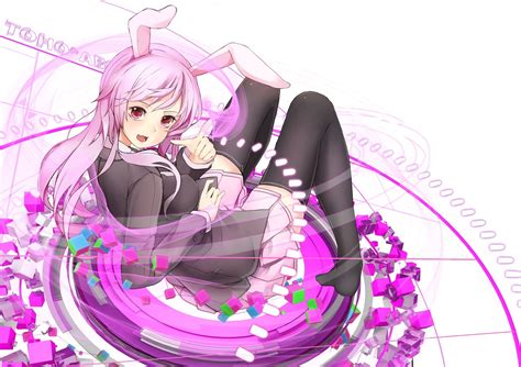 Touhou Reisen Udongein Inaba Long Hair Pink Hair School Uniform Bunny