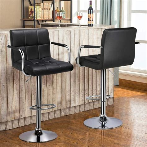 Ubesgoo Bar Stools Set Of 2 Adjustable Counter Stools Bar Chairs