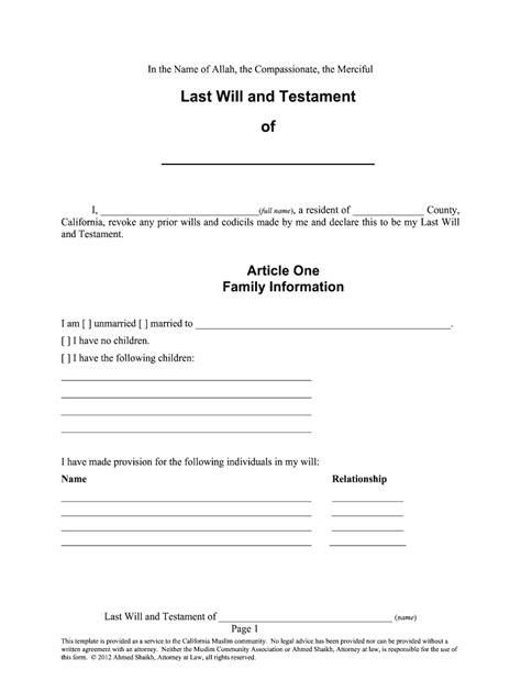 Free Printable Blank Will Forms Canada Printable Form Templates And