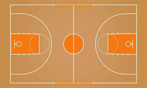 Basketball Court Floor With Wooden Color Background Design 3185051