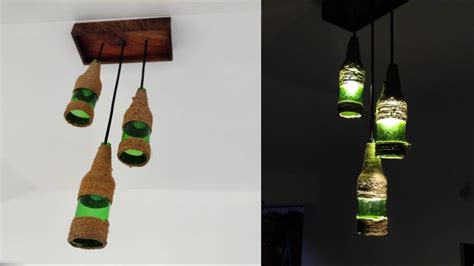 Diy Hanging Lampamazing Wall Hanging Lampshow To Make Glass Bottle