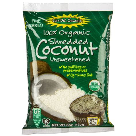 Lets Doorganic Shredded Coconut Organic Azure Standard