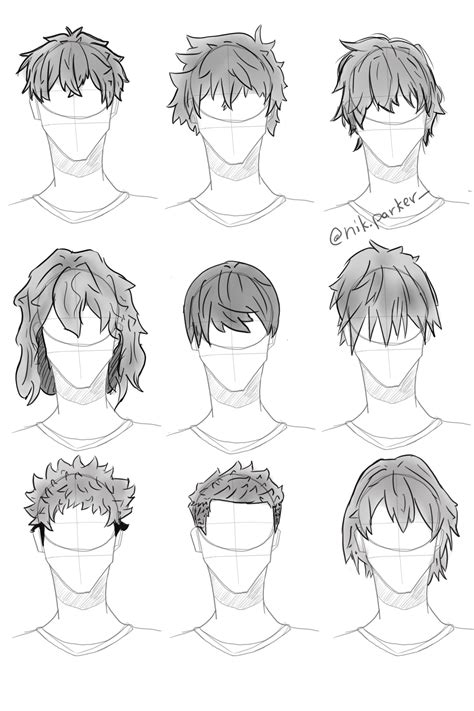 Male Anime Hair Ver2 In 2022 Boy Hair Drawing Drawing Hair Tutorial