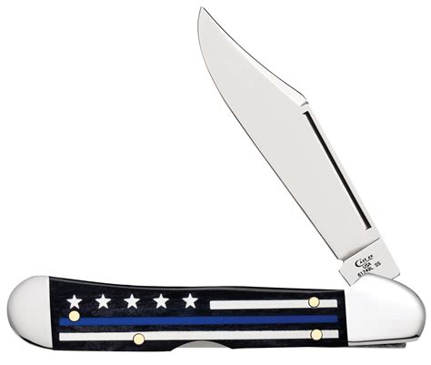 Case Knives Case Xx Blue Stripes Of Service Flag Mini Copperlock