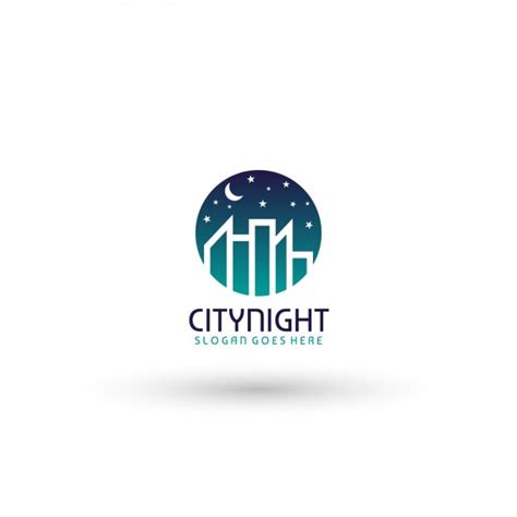 City Night Logo Template Vector Free Download