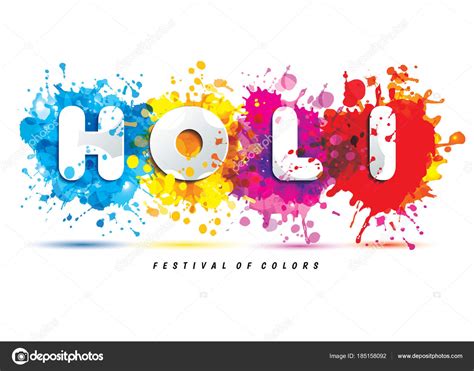Holi Spring Festival Of Colors Vector Design Element And Sign Holi