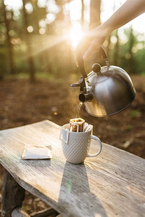 Morning Coffee Outside Custom Pour Over By Stocksy Contributor Ian