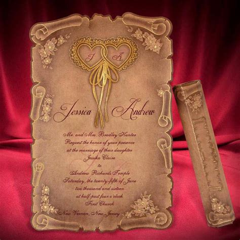 Scroll Wedding Invitation Card Creative Personalized Beautiful