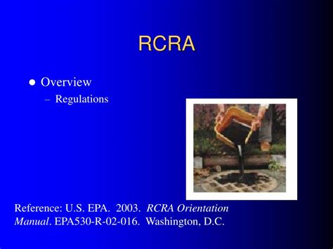 Ppt Rcra Resource Conservation And Recovery Act Powerpoint