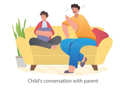 Father Son Conversation Stock Illustrations 388 Father Son
