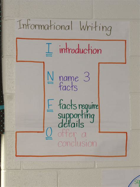 Informational Writing Anchor Chart School Pinterest