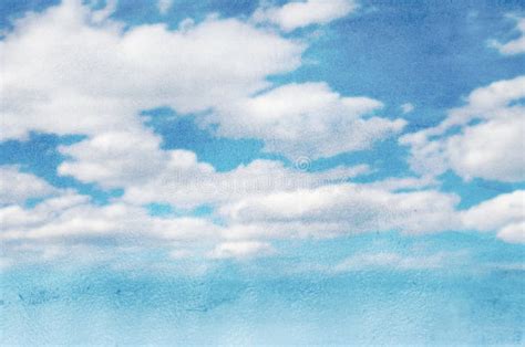 Sky And Clouds Watercolor Background Stock Image Image Of Creativity