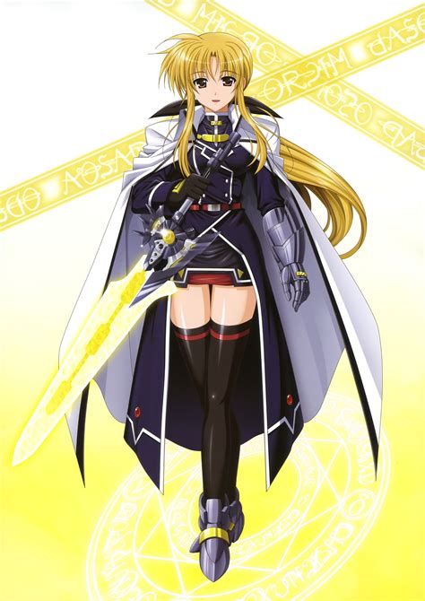 Fate Testarossa Bardiche Fate Testarossa And Bardiche Lyrical Nanoha And 1 More Drawn By